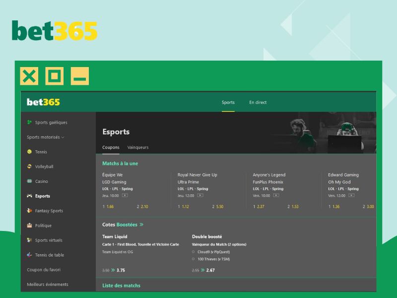 ¿Qué tipos de apuestas se encuentran en casino Bet365?