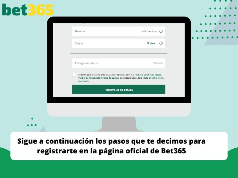 Paso a paso para registrarse en Bet365