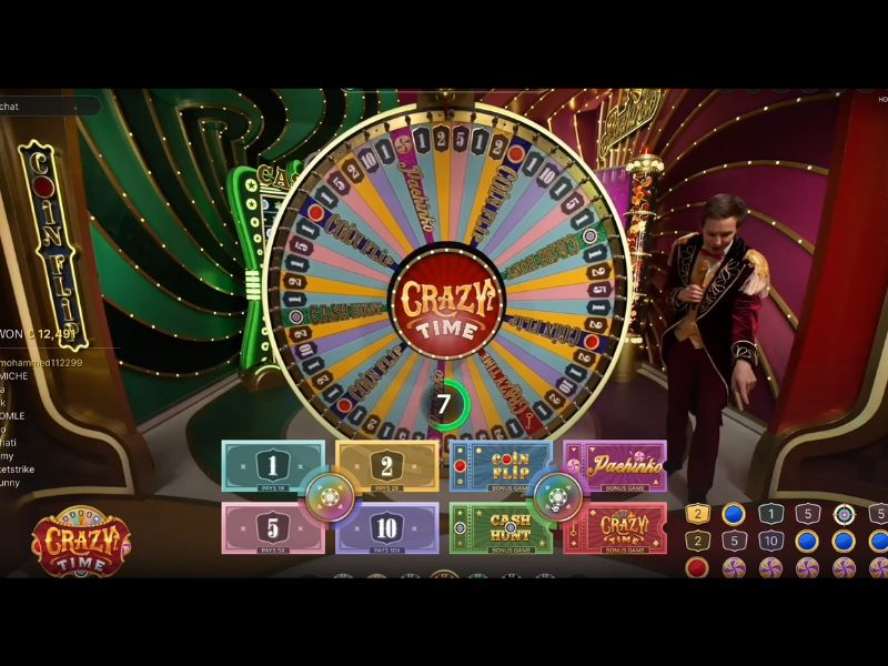 Caraterísticas do jogo Crazy Time Live