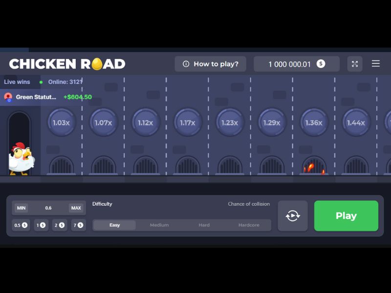 Mecânica do jogo Chicken Road
