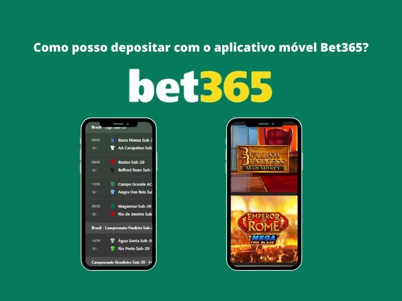 Como posso depositar com o aplicativo móvel Bet365?