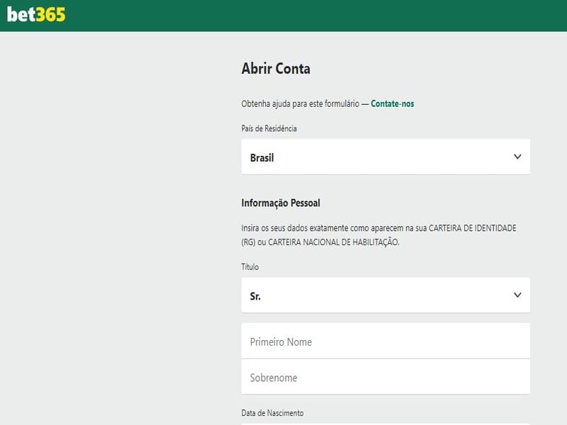 Cadastre-se no site oficial da Bet365